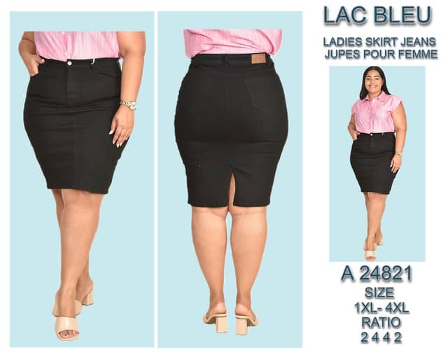Denim Pencil Skirt — Petite to plus size