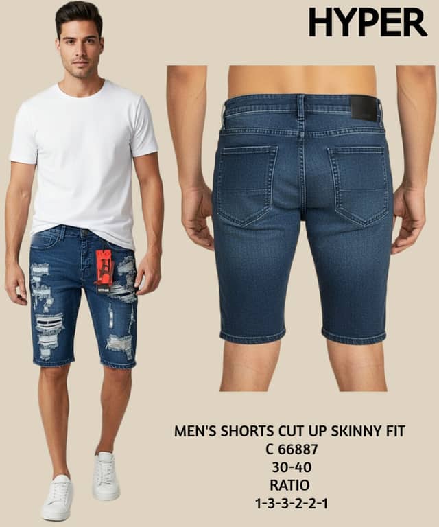 Men's Denim Shorts Set — Tee & shorts · S–XL