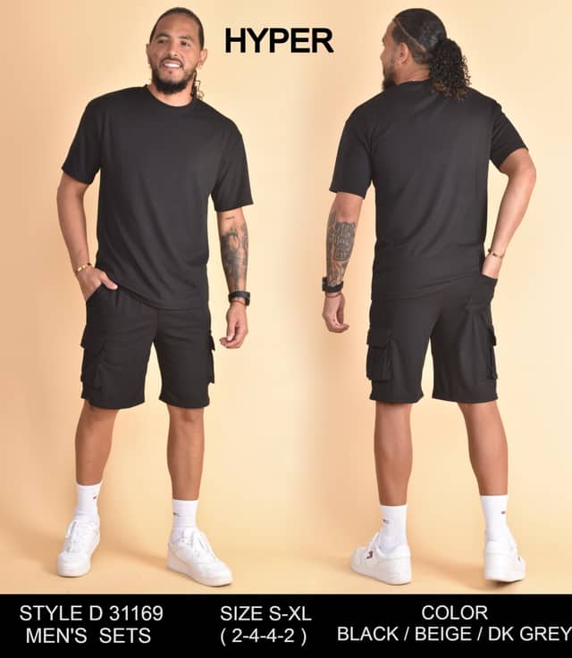 Men's Shorts Set — Black · S–XL