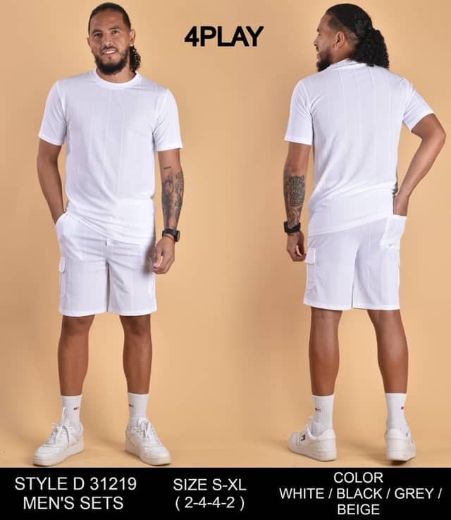Men's Casual Set — Soft white