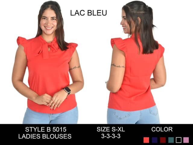 Short-Sleeve Blouse — Ladieswear · coral