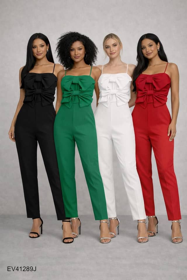 Bow-Front Jumpsuits — Special occasion · 4 colours